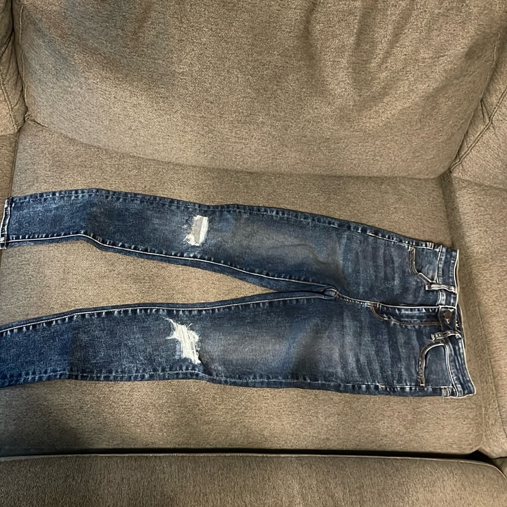 American Eagle jeans, US size 2 short, super high-rise jegging